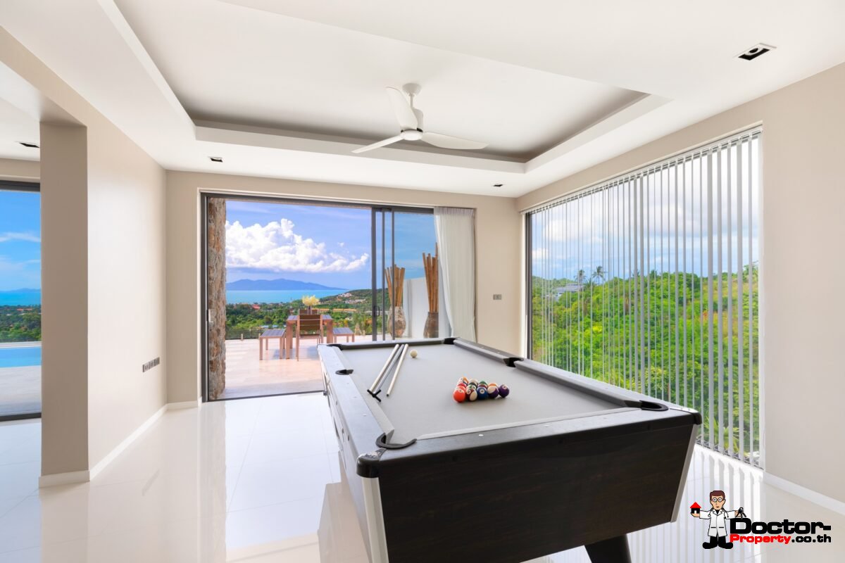 New 4 Bedroom Villa with Sea View in Bo Phut Hills, Koh Samui - For Sale